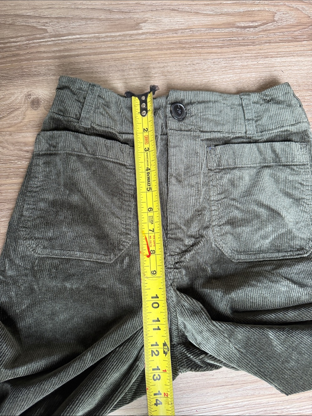 Anthropologie Maeve The Colette Olive Corduroy Pants Size: 28 - Picture 7 of 8